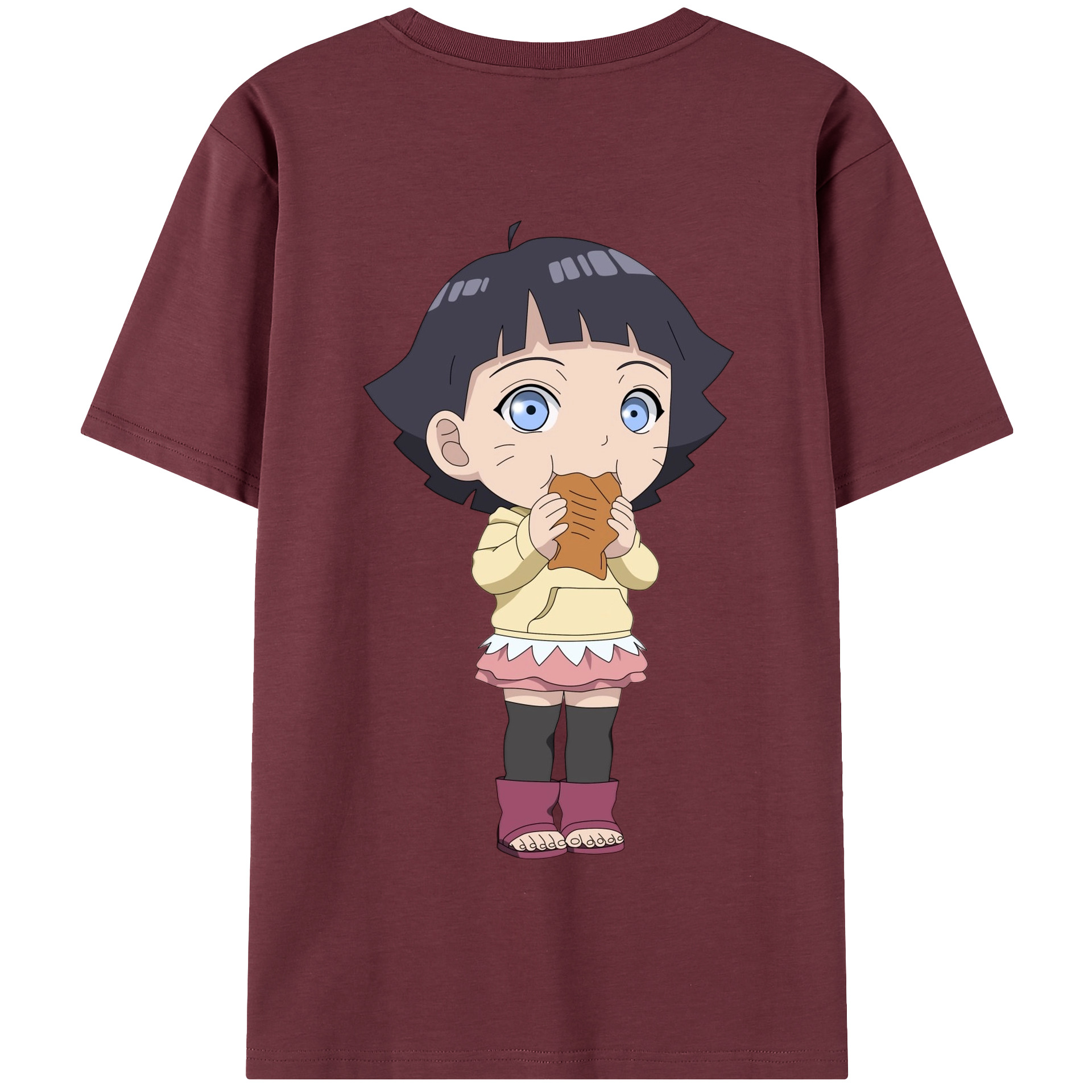 （画像用） NARUTO -ナルト- うずまき ヒマワリ Uzumaki Himawari 綿100％半袖Tシャツ（背面プリント）